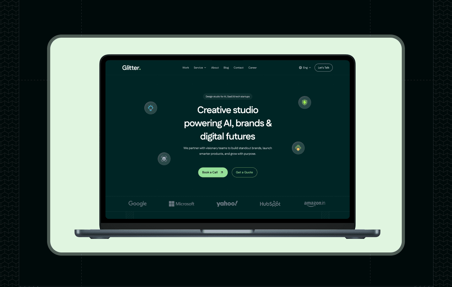 Glitter - Digital agency website - Showcase