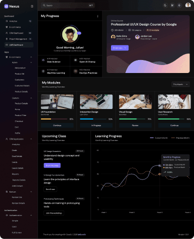 SaaS web dashboard and application platform mockup